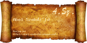 Abel Szebáld névjegykártya
